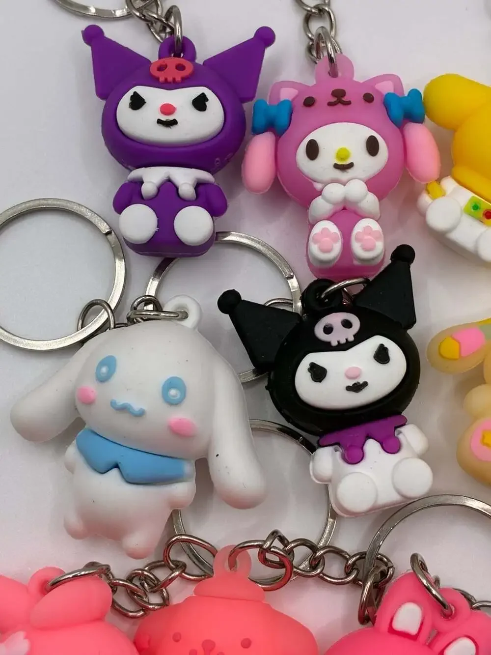 Hello Kitty Silicone Character Keychains Set of 3